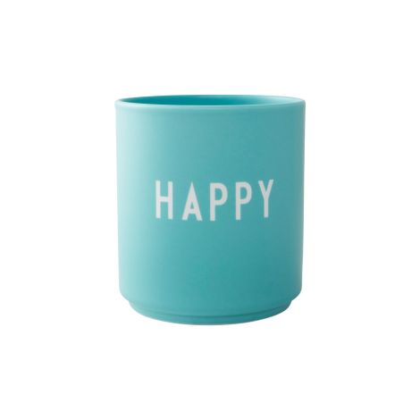 Design Letters Porzellan Becher Favourite Cup Aqua Happy 