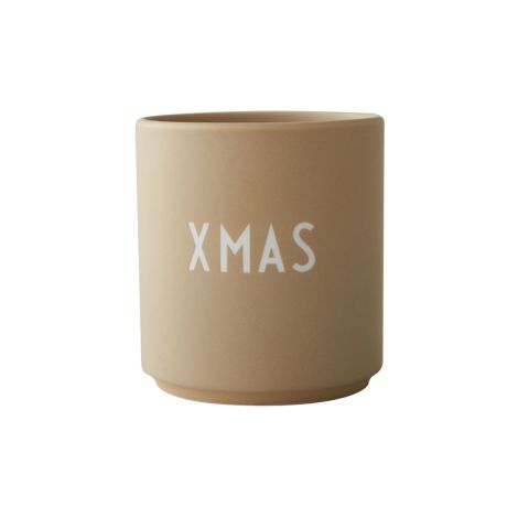 Design Letters Porzellan Becher Favourite Cup Beige XMAS 