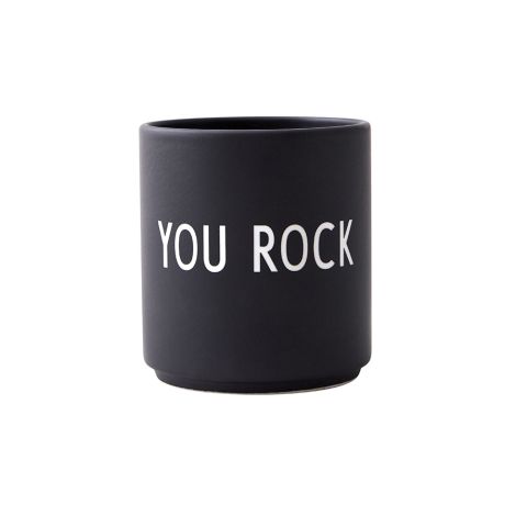 Design Letters Porzellan Becher Favourite Cups You Rock Black 