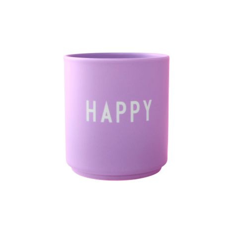 Design Letters Porzellan Becher Favourite Cup Dark Pink Happy 