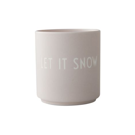 Design Letters Porzellan Becher Favourite Cup Pastel Beige Let it snow 