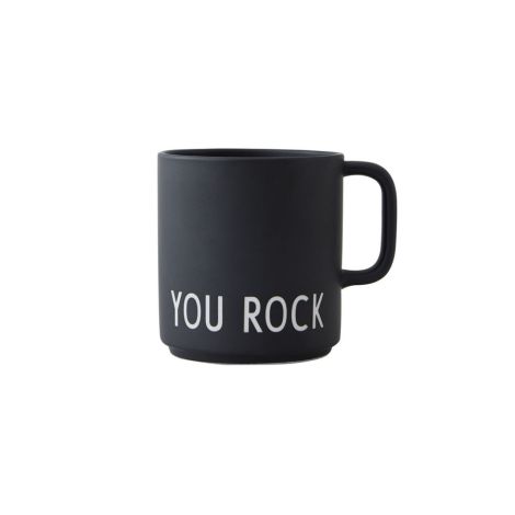 Design Letters Porzellan Tasse Favourite Cups You Rock Black 
