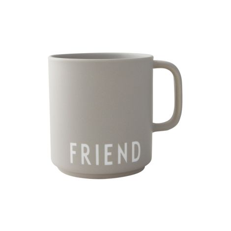 Design Letters Porzellan Tasse Favourite Cup Grey Friend 