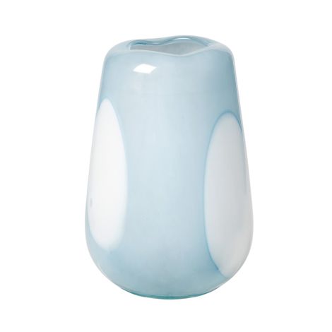 Broste Copenhagen Vase Ada Dot Mungeblasenes Glas Plein Air Light Blue 26 cm 