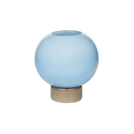 Broste Copenhagen Vase Mari Mundgeblasenes Glas Seranity Light Blue/Taupe 