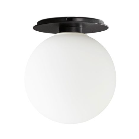 Menu TR Bulb Decken-/Wandlampe Black mit mattem Opalglas 
