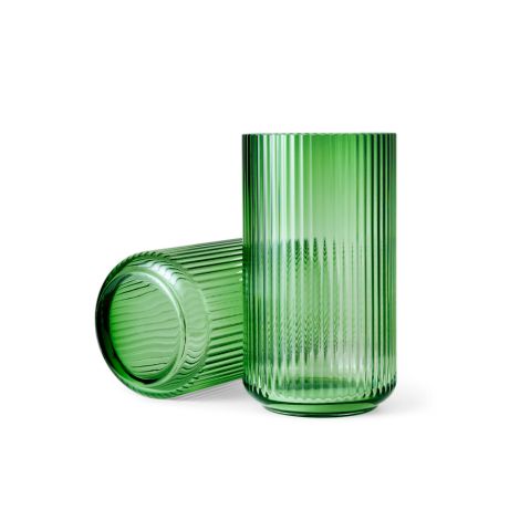 Lyngby Vase Copenhagen Green mundgeblasenes Glas 31 cm 
