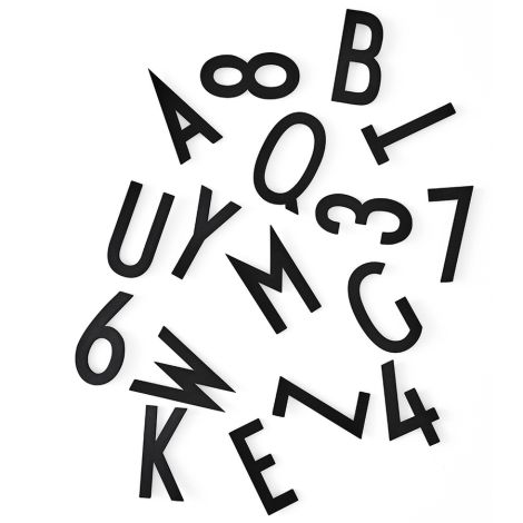 Design Letters Großes Buchstaben-Set für Messageboard Black - 132 Teile • 