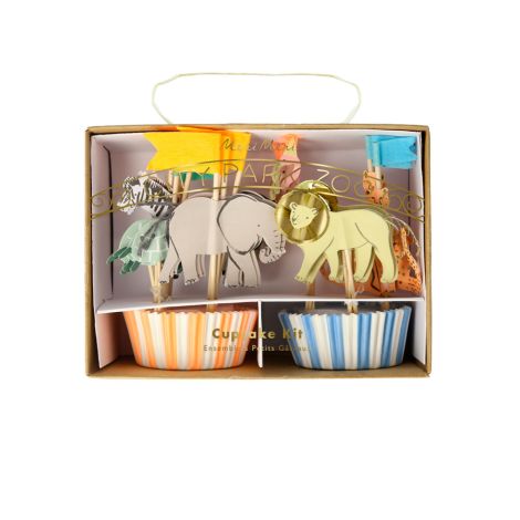 Meri Meri Cupcake-Set Safari Tiere 6er-Set 