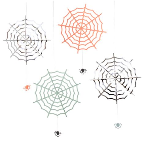 Meri Meri Deko-Anhänger Halloween Spinneweben 