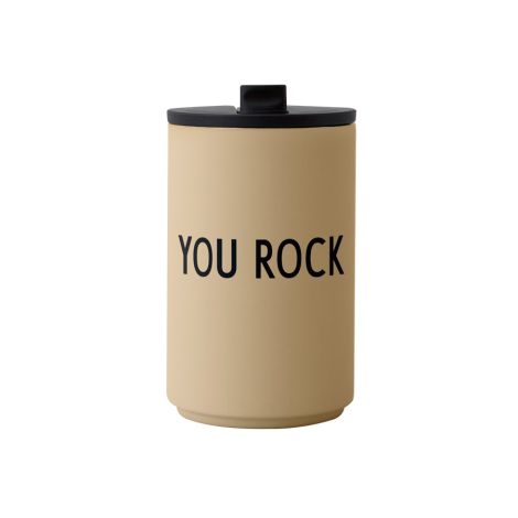 Design Letters  Thermobecher Beige You Rock 