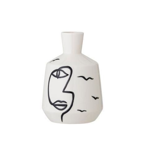 Bloomingville Vase Norma White 15,5 cm 