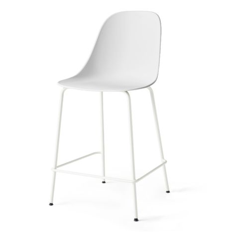 Audo Harbour Stuhl Side Counter Chair Light Grey Steel Base/Light Grey Shell 