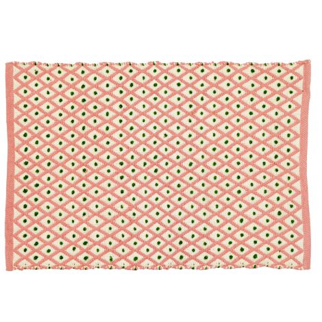 Rice Fußmatte Handgemacht Pink Harlequin 