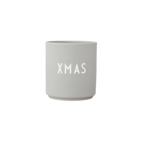 Design Letters Porzellan Becher Favourite Cups X-Mas Grey 