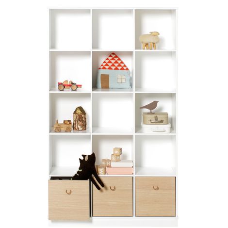 Oliver Furniture Wood Stand-Regal 3 x 5 Vertikal mit Sockel 