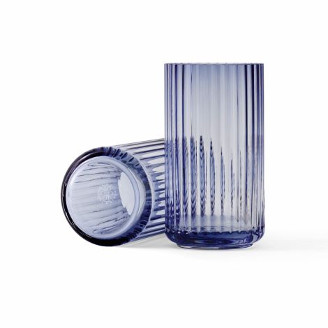 Lyngby Vase Midnight Blue mundgeblasenes Glas 15,5 cm 