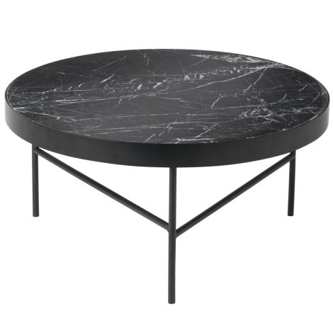 ferm LIVING Beistelltisch Marble Black Marquina L 