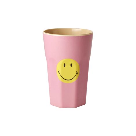 Rice Melamin Lattebecher Pink Smiley Two Tone 