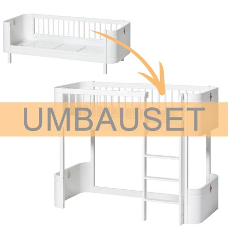 Oliver Furniture Umbauset Wood Mini+ Juniorbett zum halbhohen Hochbett Weiß 