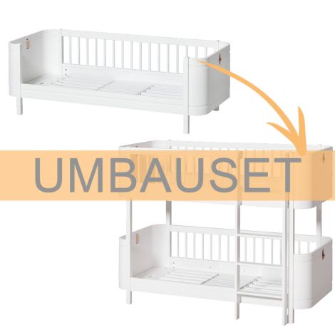 Oliver Furniture Umbauset Wood Mini+ Juniorbett zum halbhohen Etagenbett Weiß 