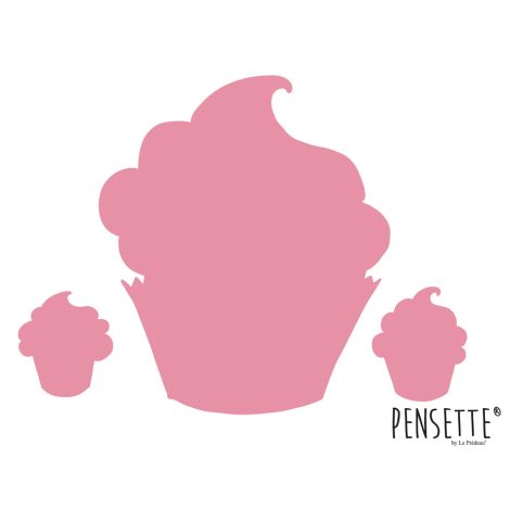 Pensette® by le Prédeau Wandtattoo Cupcake rosa, beschreibbar • 