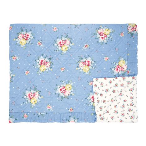 GreenGate Quilt Tagesdecke Laura dusty blue 180 x 230 cm
