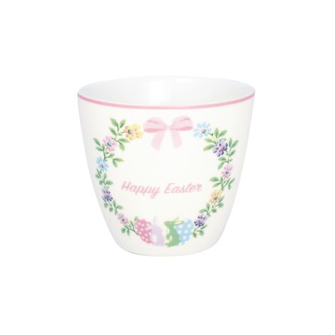 GreenGate Latte Cup Becher Aysel Easter white 