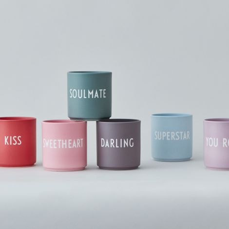 Design Letters  Porzellan Becher Favourite Cups Rose Kiss 