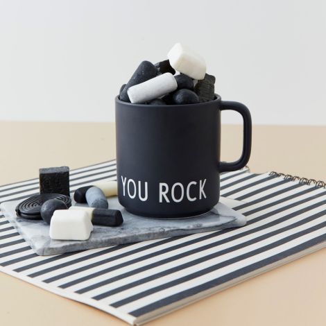 Design Letters Porzellan Tasse Favourite Cups You Rock Black 