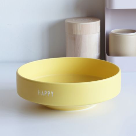 Design Letters Große Schüssel Favourite Happy Yellow 
