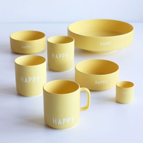 Design Letters Porzellan Tasse Favourite Cup Happy Yellow 