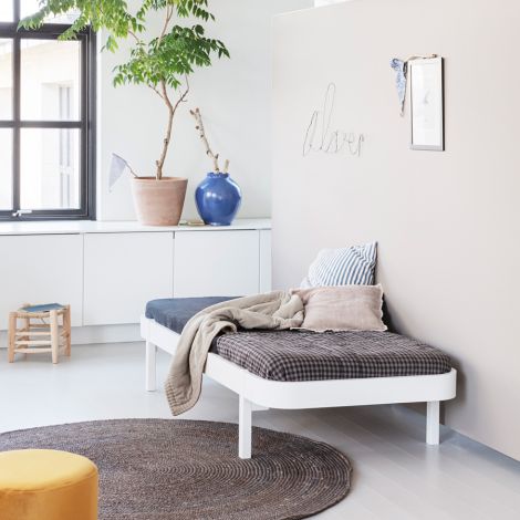 Oliver Furniture Bett Wood Lounger 90 x 200 Weiß 