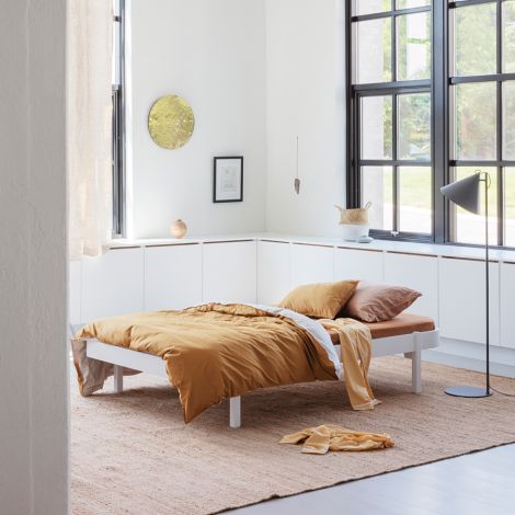 Oliver Furniture Bett Wood Lounger 120 x 200  Weiß 