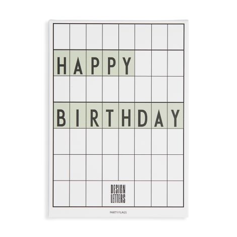 Design Letters Girlande Happy Birthday Green 