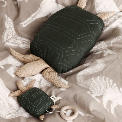 ferm LIVING Kissen Turtle Quilted Deep Forest 