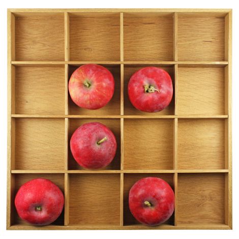 Raumgestalt Apfelkasten aus Eiche geölt, 31 x 31 cm 