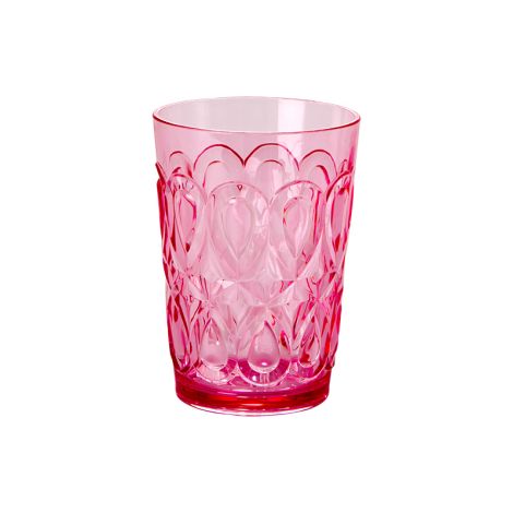 Rice Acryl Wasserglas Swirly Pink