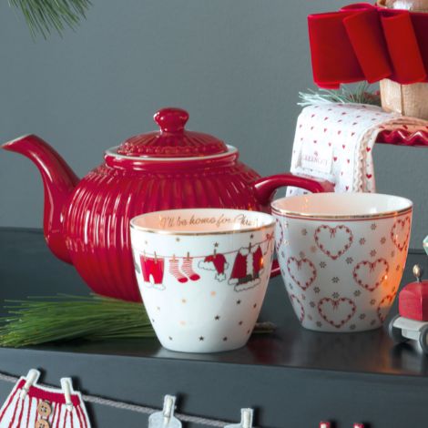 GreenGate Latte Cup Becher Home for xmas white 