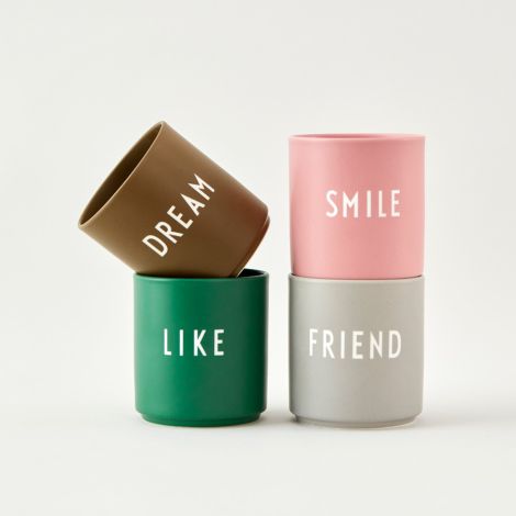 Design Letters Porzellan Becher Favourite Cups Cool Grey Friend 
