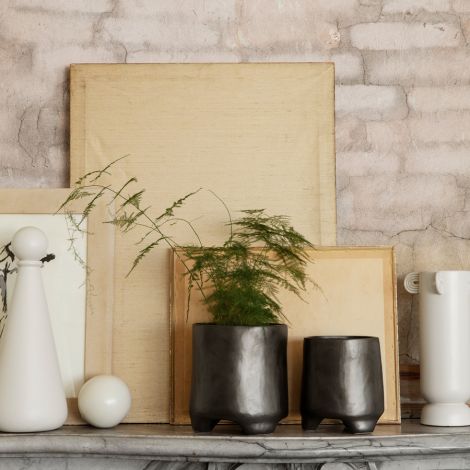ferm LIVING Gefäß Esca Pot Medium Black 