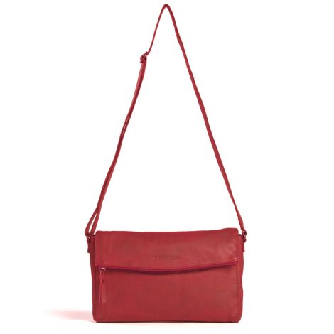 Sticks and Stones Ledertasche Flamengo Cherry Red Washed • 
