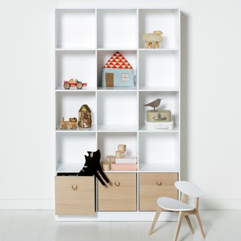 Oliver Furniture Wood Stand-Regal 3 x 5 Vertikal mit Sockel 