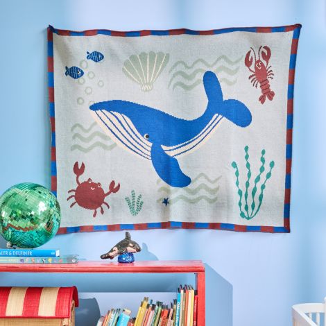 Rice Gestrickte Babydecke Blue Ocean Design 