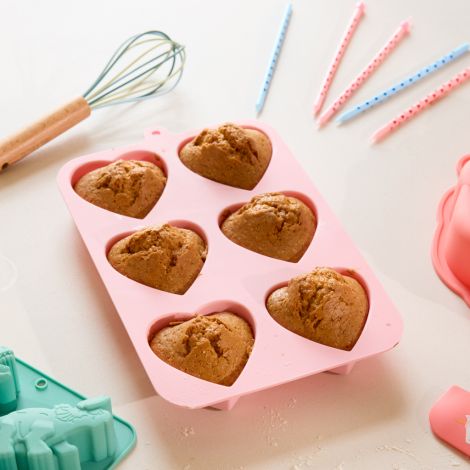 Rice Backform Silikon Hearts Soft Pink 