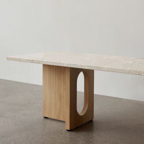 Menu Androgyne Tisch Lounge Table 120x45 cm Natural Oak Gestell Kunis Breccia Sand Tischplatte 