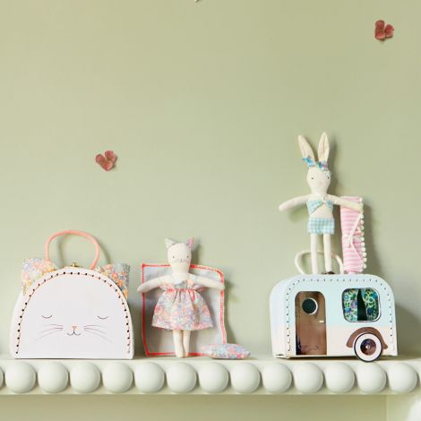 Meri Meri Koffer mit Puppe Wohnwagen Mini Häschen 