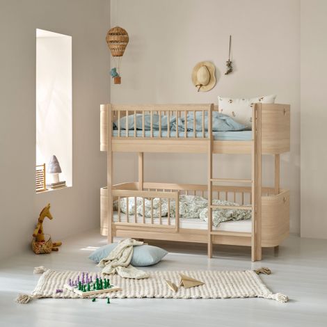 Oliver Furniture Umbauset Wood Mini+ 2 Juniorbetten zum halbhohen Etagenbett Eiche 