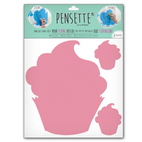 Pensette® by le Prédeau Wandtattoo Cupcake rosa, beschreibbar • 