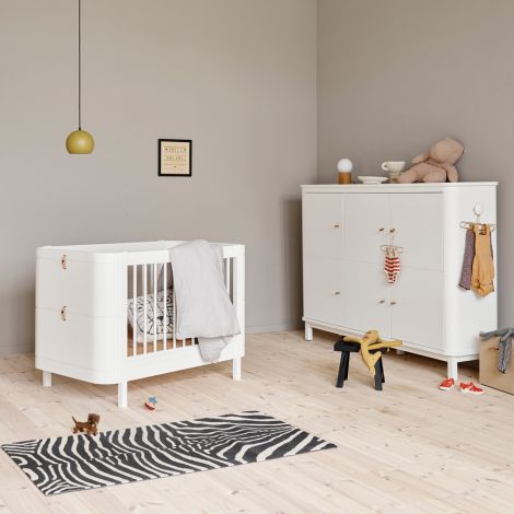 Oliver Furniture Wood Mini+ Babybett Weiß ohne Umbauset 